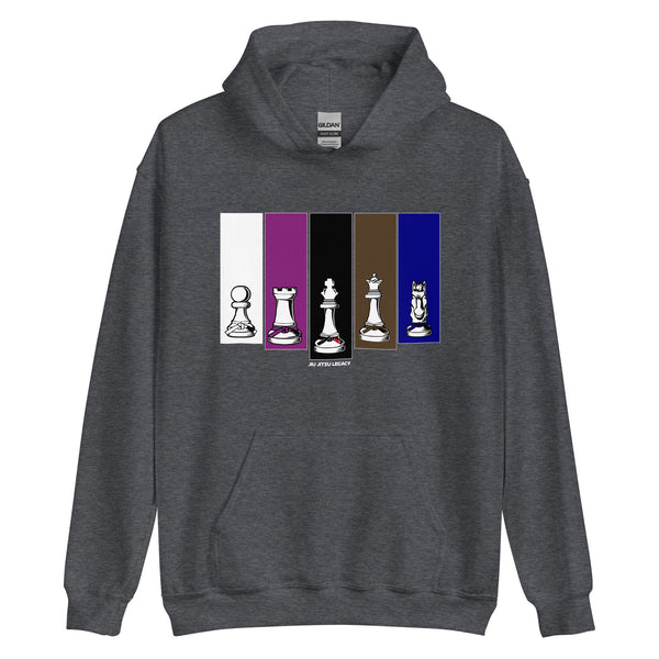 Brazilian Jiu Jitsu Human Chess White Unisex Hoodie