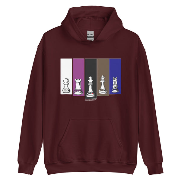 Brazilian Jiu Jitsu Human Chess White Unisex Hoodie