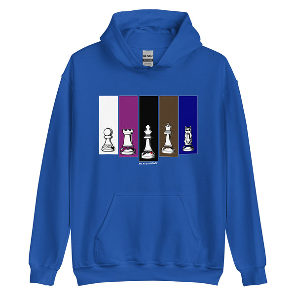 Brazilian Jiu Jitsu Human Chess White Unisex Hoodie