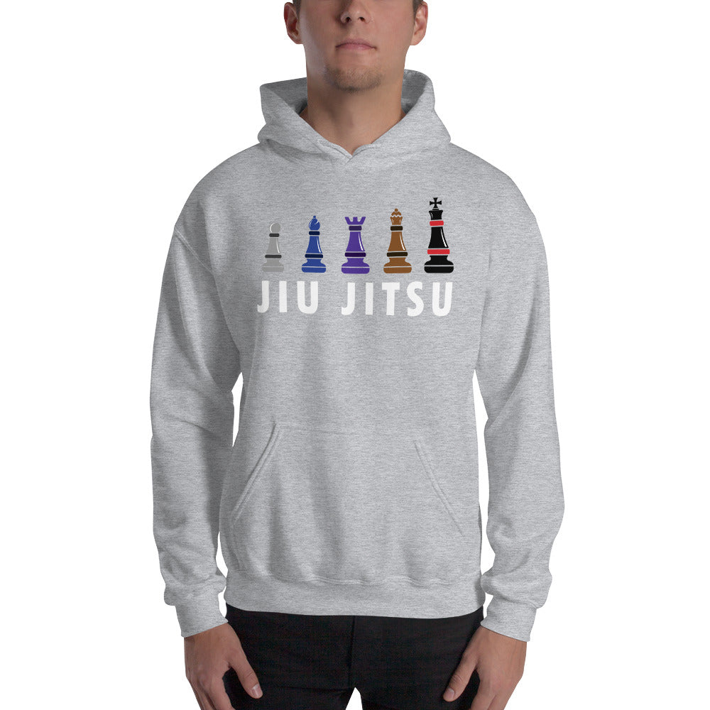 Jiu Jitsu Belt Colors Chess Theme Unisex Hoodie
