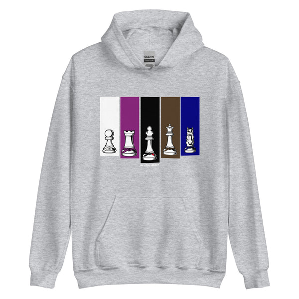 Brazilian Jiu Jitsu Human Chess White Unisex Hoodie