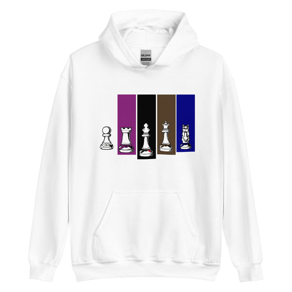 Brazilian Jiu Jitsu Human Chess White Unisex Hoodie