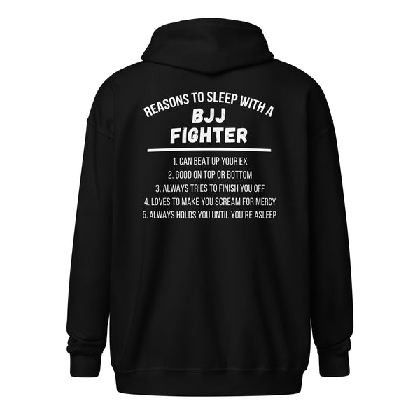 Reasons to Sleep With BJJ Fighter Unisex heavy blend zip hoodie