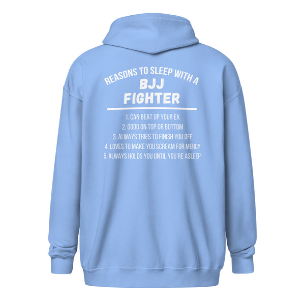 Reasons to Sleep With BJJ Fighter Unisex heavy blend zip hoodie
