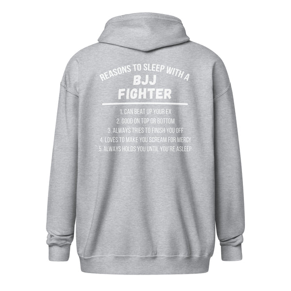 Reasons to Sleep With BJJ Fighter Unisex heavy blend zip hoodie