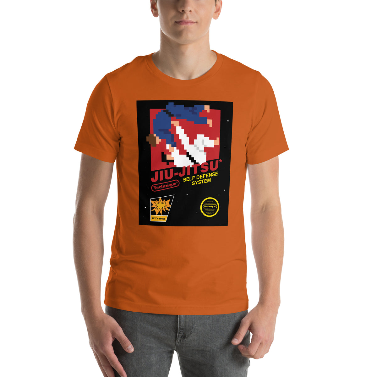 Jiu Jitsu NES 8 BIt Game Canvas 3001 Unisex T-Shirt