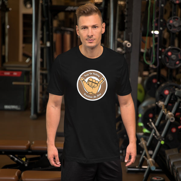Keep On Rolling Brown Belt Unisex Т-Сhirt