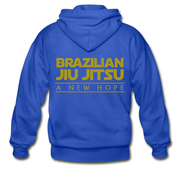 BJJ a new hope Zip Hoodie - royal blue