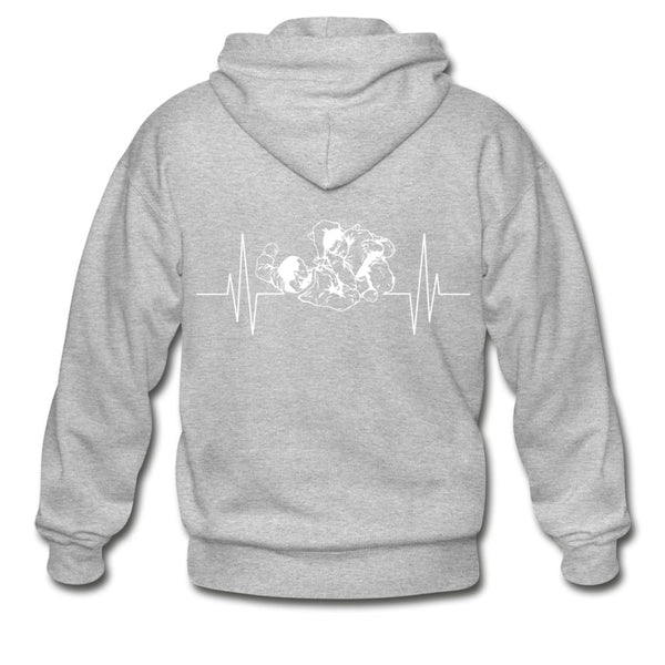 BJJ Pulse Zip Hoodie - heather gray