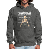 BJJ Skeleton Men's Hoodie - charcoal gray