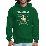 BJJ Skeleton Men's Hoodie - forest green