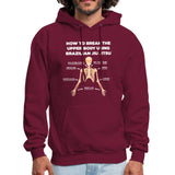 BJJ Skeleton Men's Hoodie - burgundy