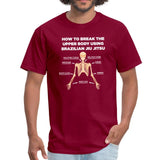 BJJ Skeleton Men's T-shirt - burgundy