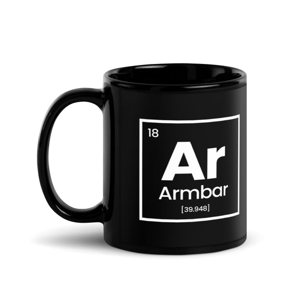Periodic Table Armbar Black Glossy Mug