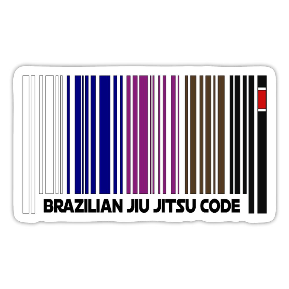 Brazilian Jiu Jitsu Code Sticker - white glossy