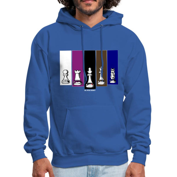Brazilian Jiu Jitsu Human Chess White Men's Hoodie - royal blue