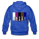 Brazilian Jiu Jitsu Human Chess  Zip Hoodie - royal blue