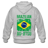 Brazilian Jiu Jitsu  Zip Hoodie - heather gray