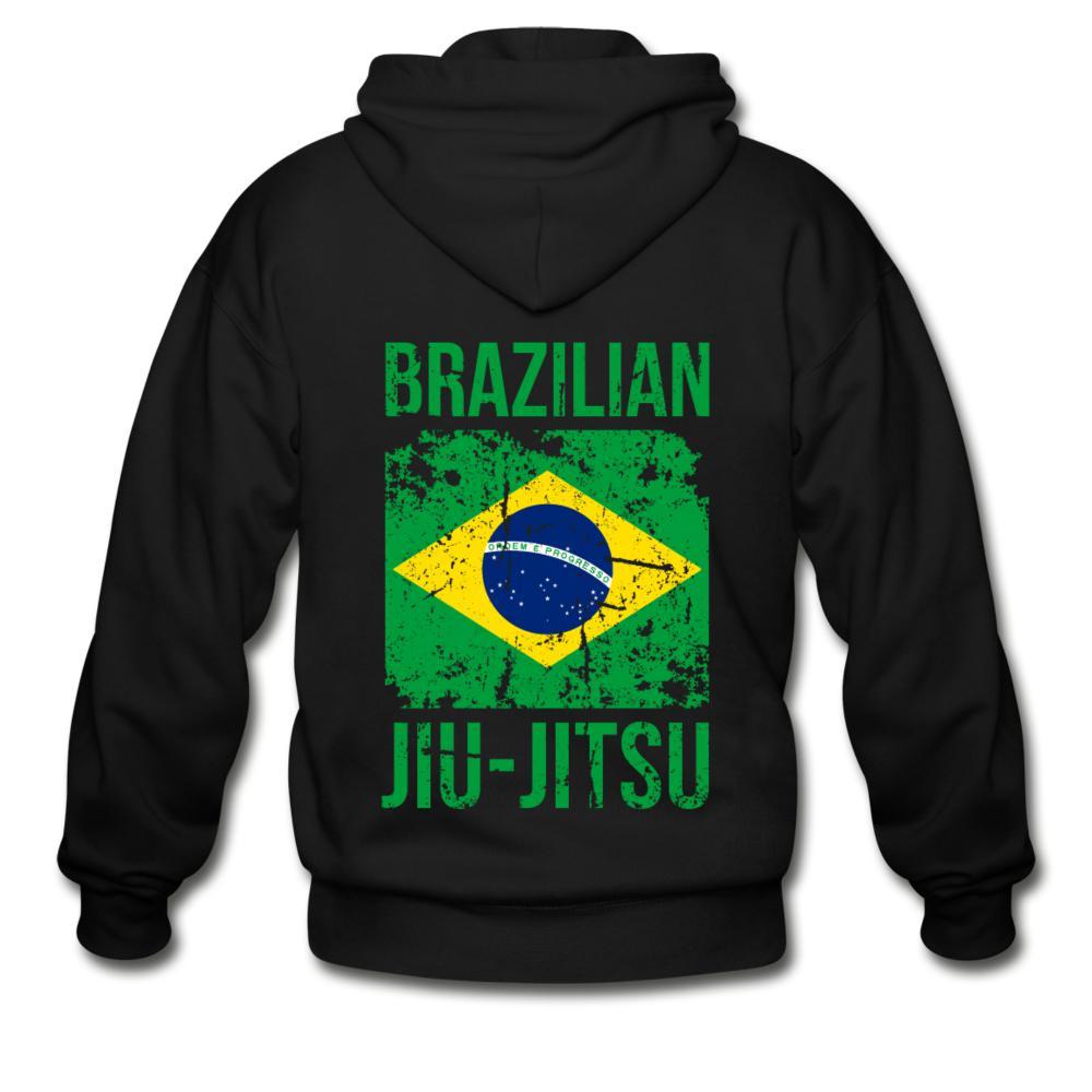 Brazilian Jiu Jitsu  Zip Hoodie - black