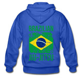 Brazilian Jiu Jitsu  Zip Hoodie - royal blue