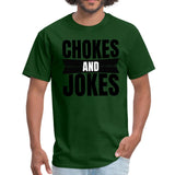 Chokes and jokes Men's T-shirt - forest green