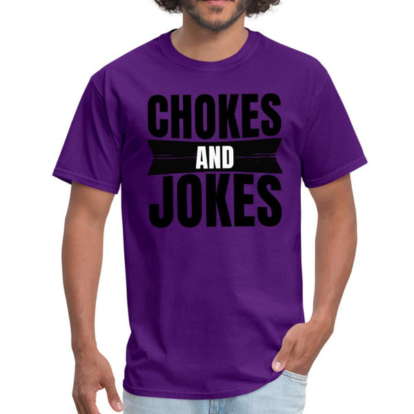 Chokes and jokes Men's T-shirt - purple