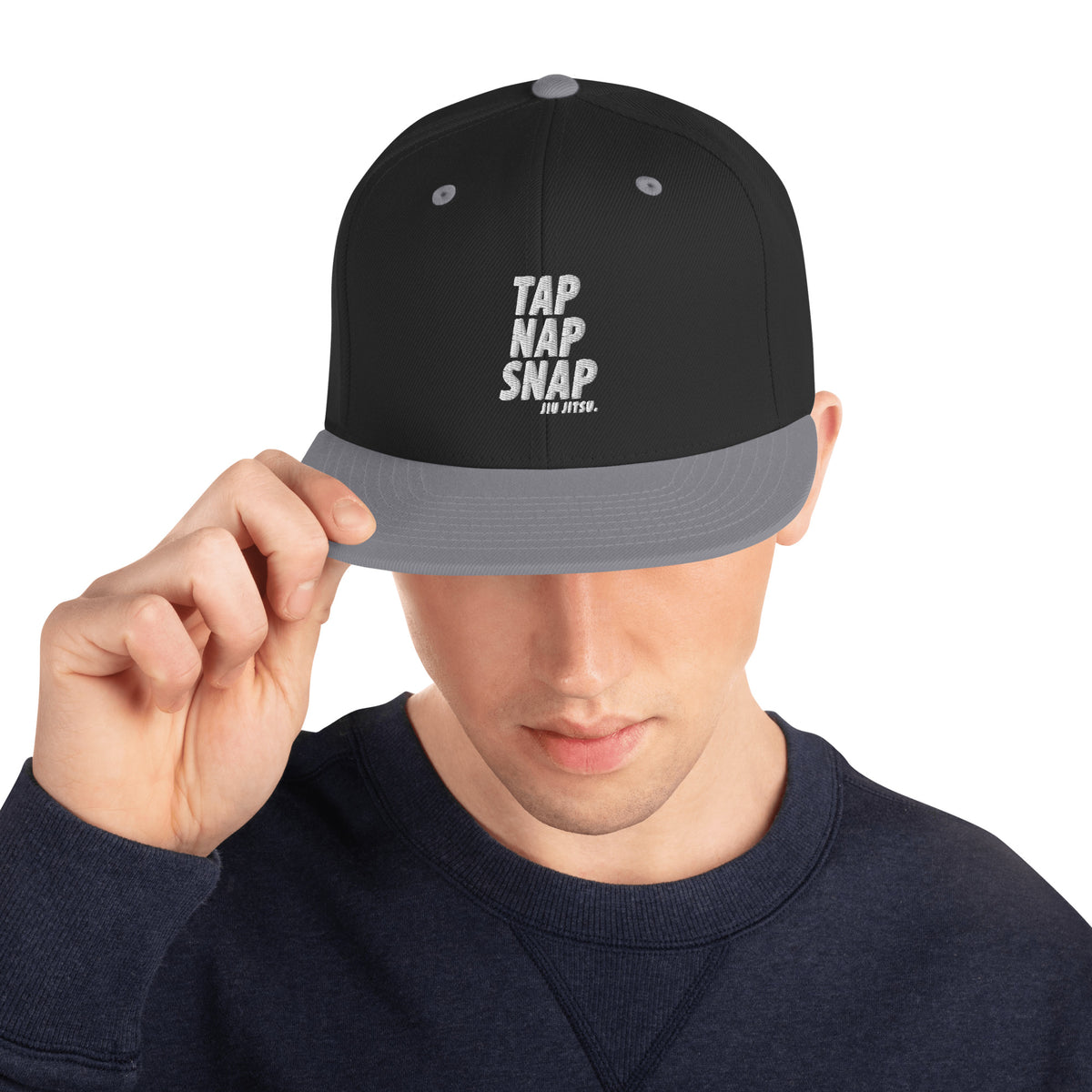 Tap Nap Snap White Snapback Hat