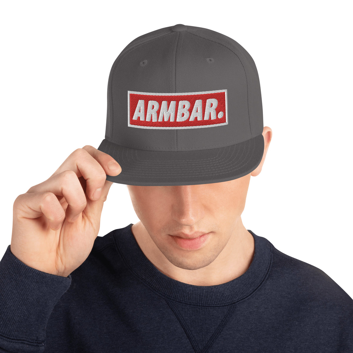 BJJ Text Armbar Red Snapback Hat