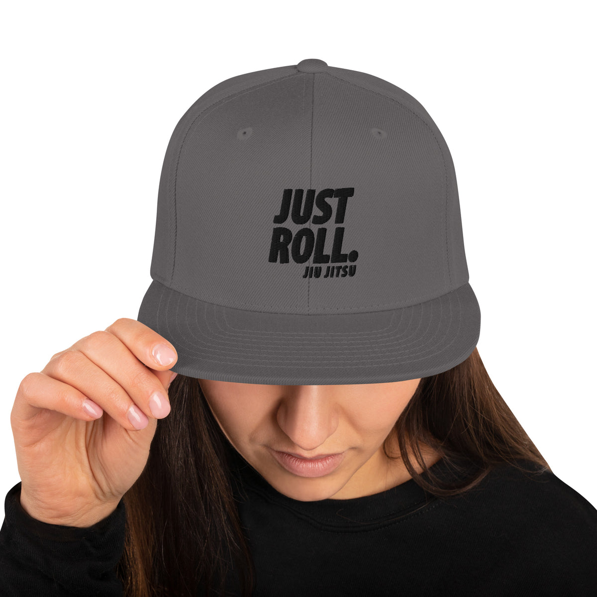 Just Roll Black Snapback Hat