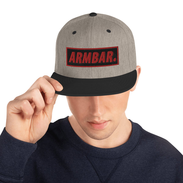 BJJ Text Armbar Black Snapback Hat
