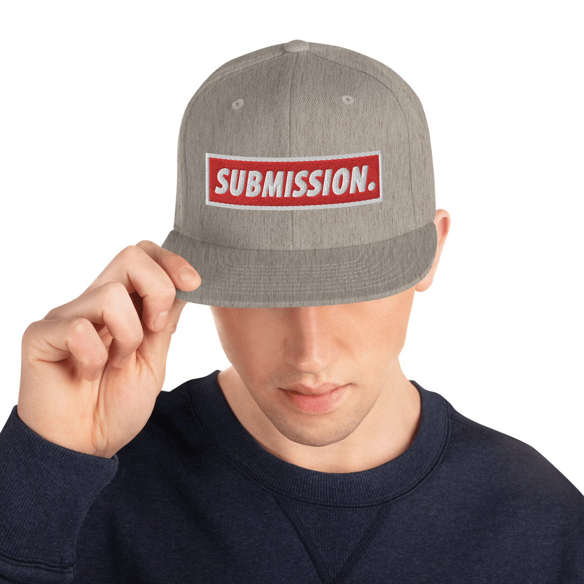 BJJ Text Submission Red Snapback Hat