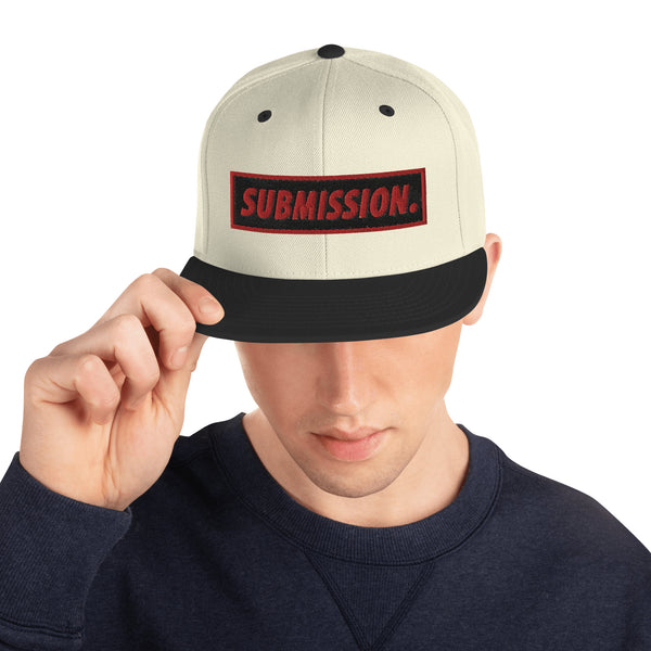 BJJ Text Submission Black Snapback Hat