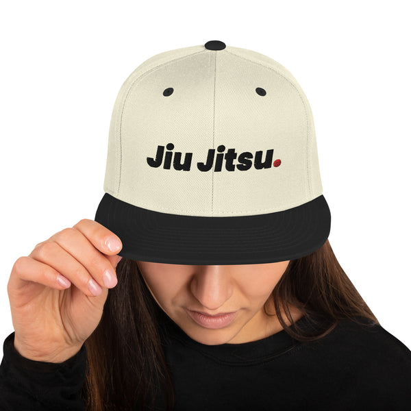 Jiu Jitsu Dot Text Snapback Hat