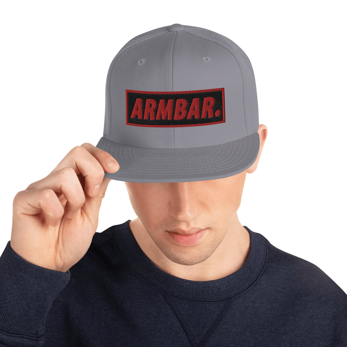 BJJ Text Armbar Black Snapback Hat