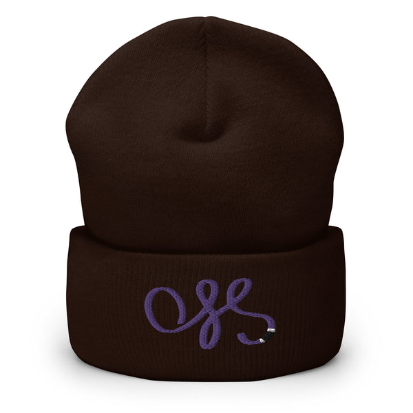 OSS Purple Belt Embroidered Cuffed Beanie