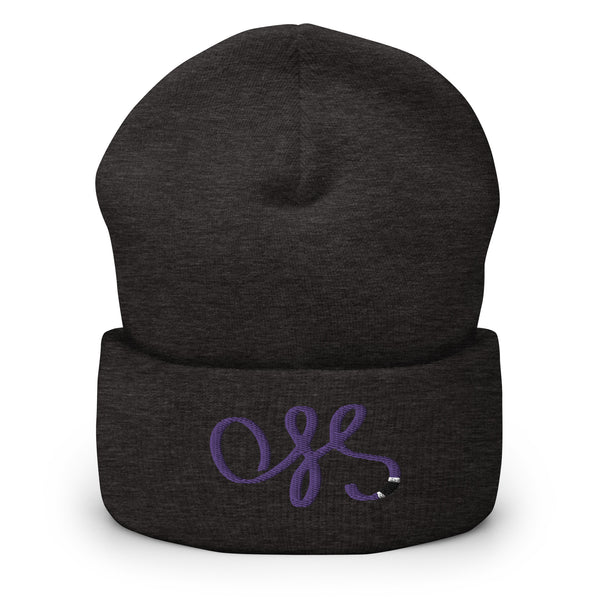 OSS Purple Belt Embroidered Cuffed Beanie