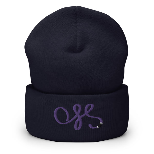 OSS Purple Belt Embroidered Cuffed Beanie