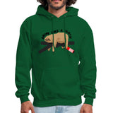Grips like a sloth Men's Hoodie - forest green