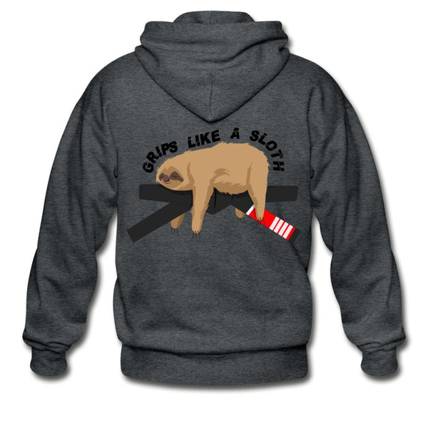 Grips like a sloth  Zip Hoodie - deep heather