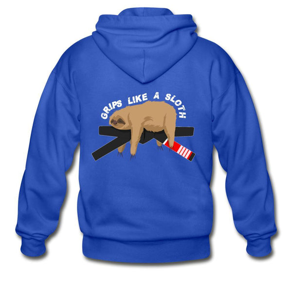 Grips Like a Sloth Zip Hoodie - royal blue