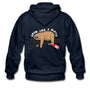 Grips Like a Sloth Zip Hoodie - navy
