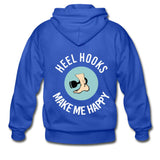 Heel Hooks Make Me Happy Zip Hoodie - royal blue