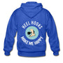 Heel Hooks Make Me Happy Zip Hoodie - royal blue