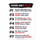 Home Mat Rules Poster 18x24 - white