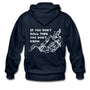 If you don't roll then you don't know white Zip Hoodie - navy