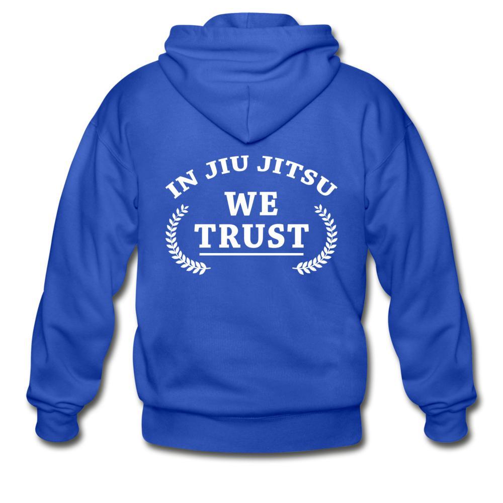 In Jiu Jitsu We Trust Zip Hoodie - royal blue