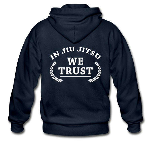 In Jiu Jitsu We Trust Zip Hoodie - navy