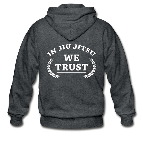 In Jiu Jitsu We Trust Zip Hoodie - deep heather