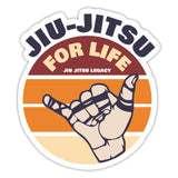 Jiu Jitsu for Life Sticker - white glossy