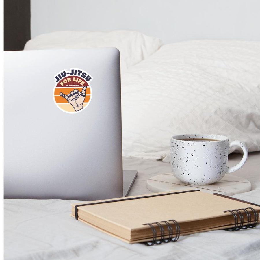 Jiu Jitsu for Life Sticker - white matte